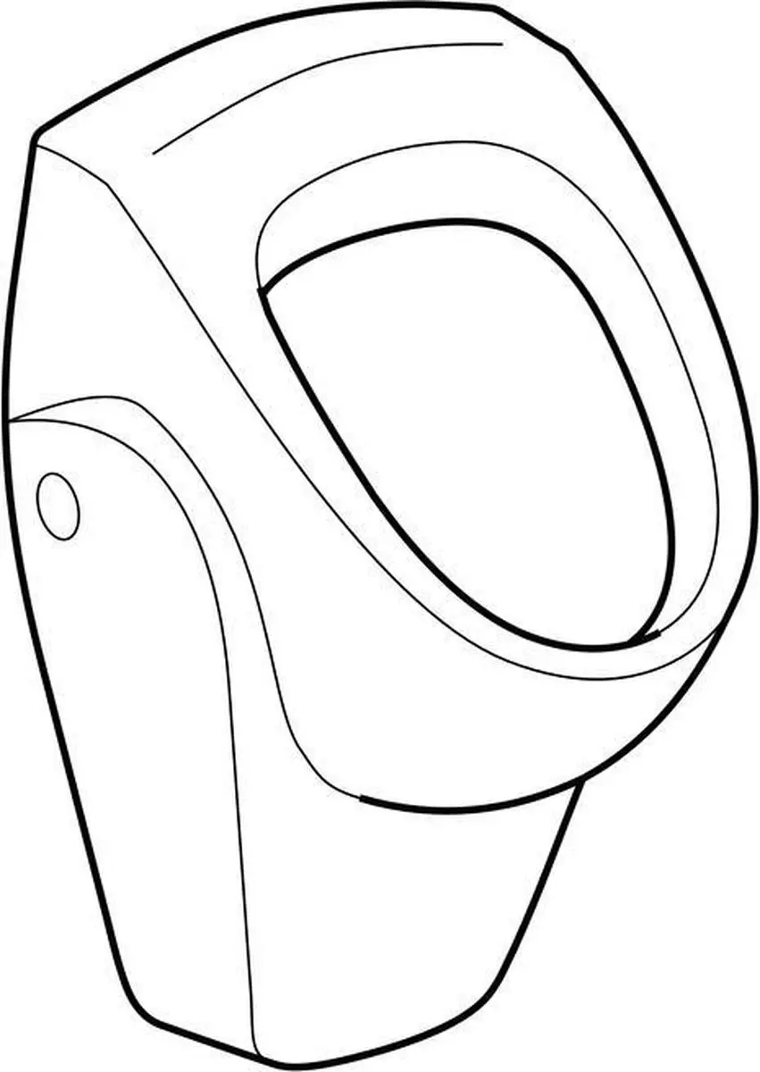 Geberit Renova Urinoir Achterinlaat 37cm KeraTect Wit - afbeelding 2 van 6
