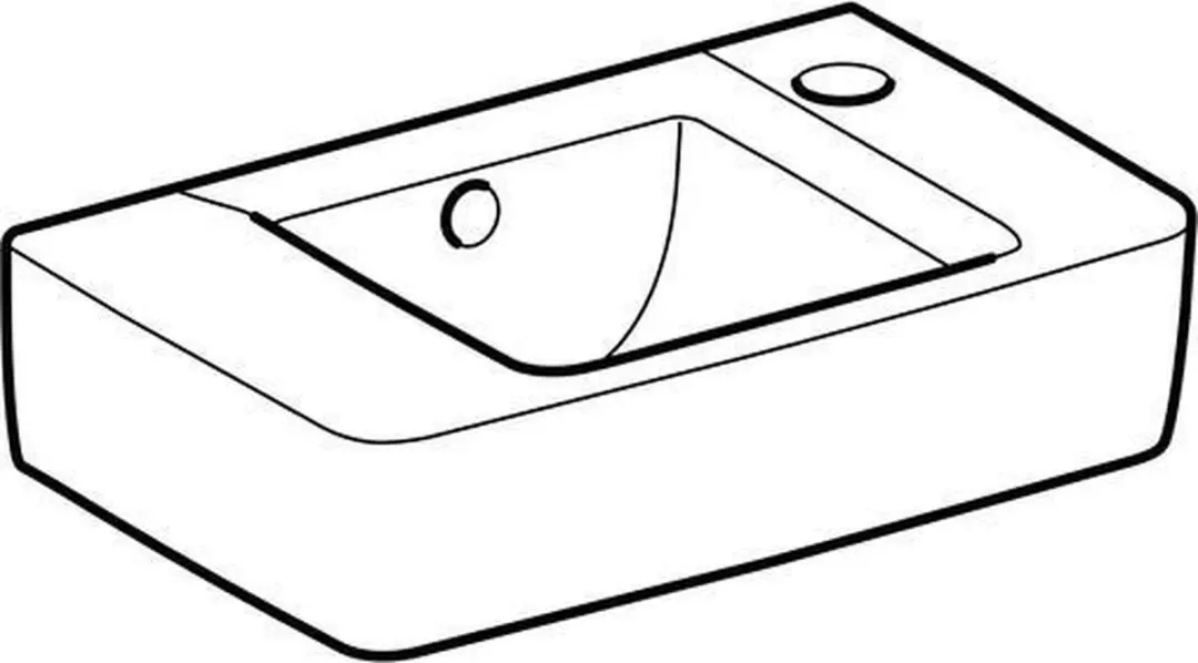 Geberit Renova Plan Spoelbak 40x25cm Wit - afbeelding 4 van 6