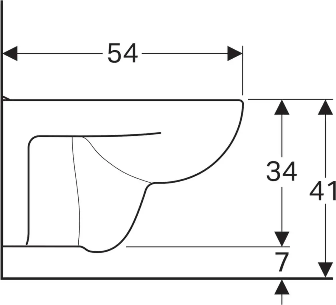 Geberit Renova Plan Hangtoilet 36x54cm - Wit - afbeelding 3 van 6