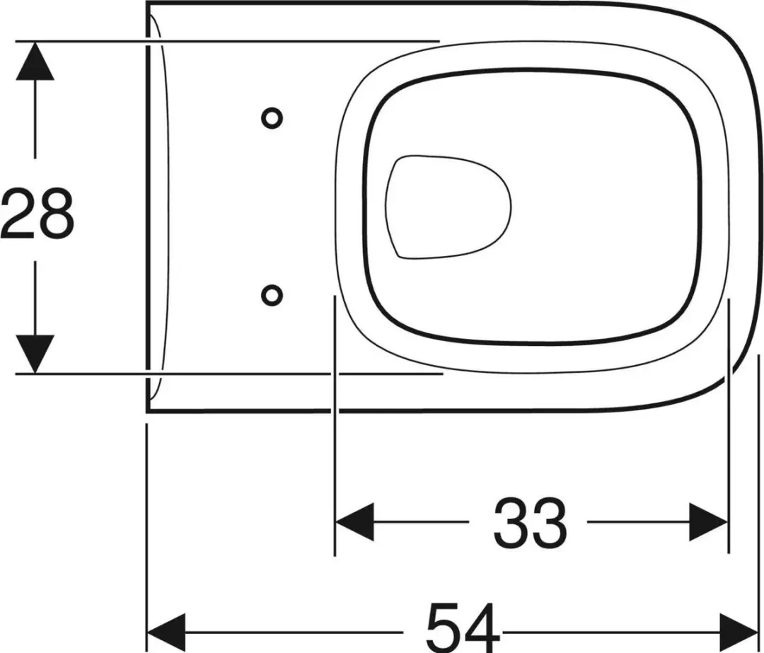 Geberit Renova Plan Hangtoilet 36x54cm - Wit - afbeelding 5 van 6