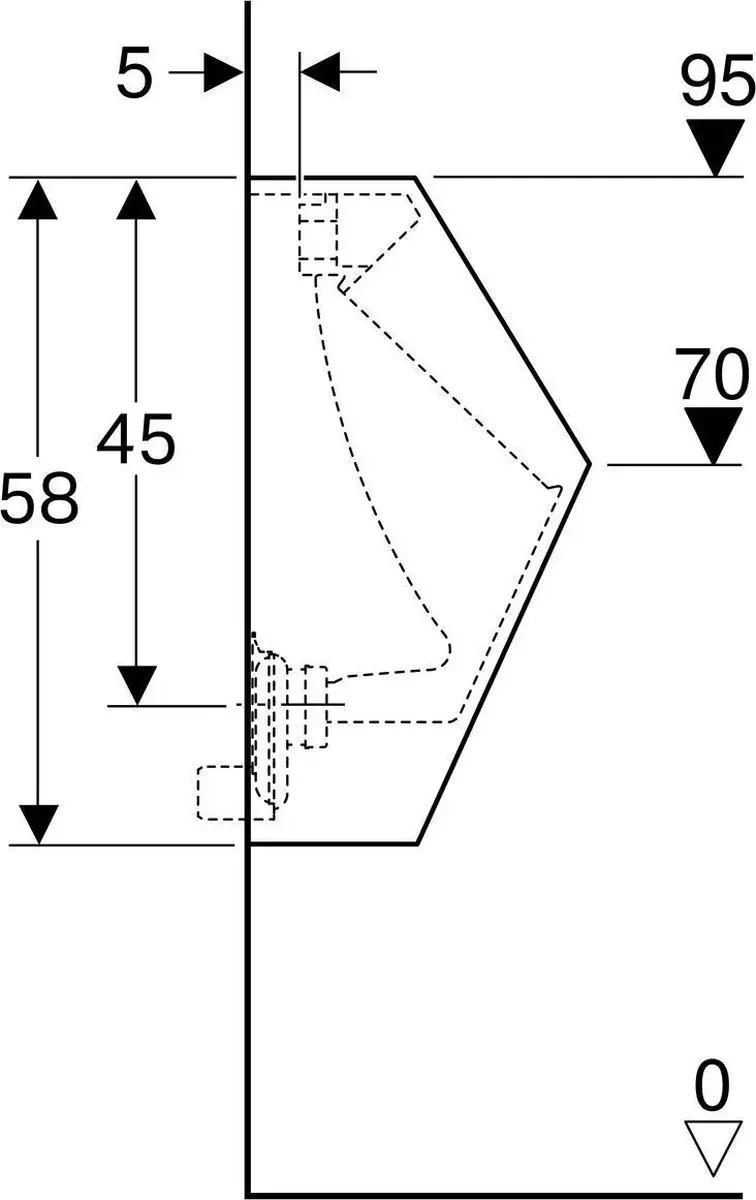 Geberit Renova Plan Urinoir 235100600 - Wit - afbeelding 5 van 6