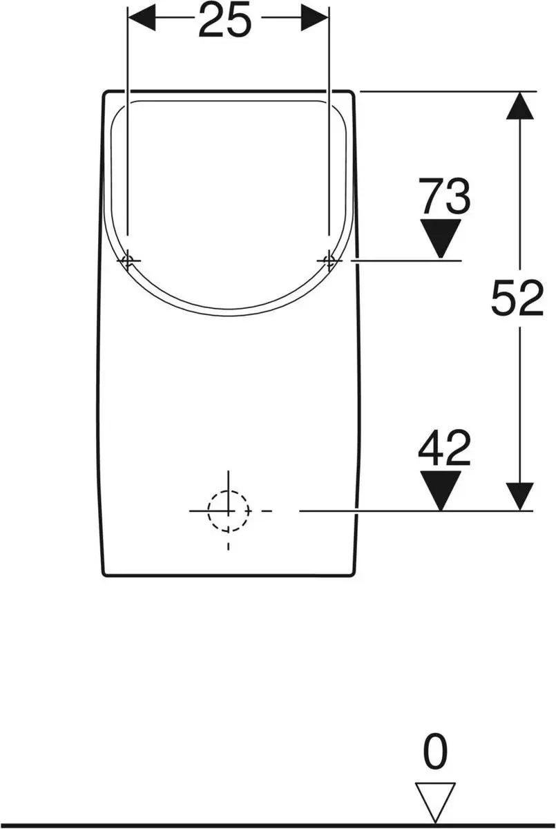 Geberit Renova Plan Urinoir Wit - 325x300x600mm - afbeelding 3 van 6