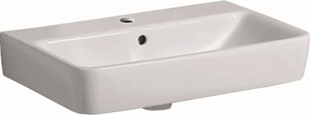 Geberit Renova Compact Wastafel 60cm - Wit - afbeelding 5 van 6