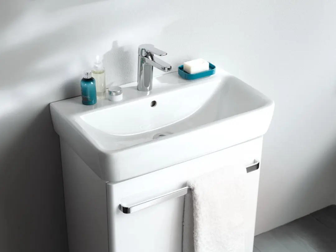 Geberit Renova Compact Wastafel 60cm - Wit - afbeelding 3 van 6