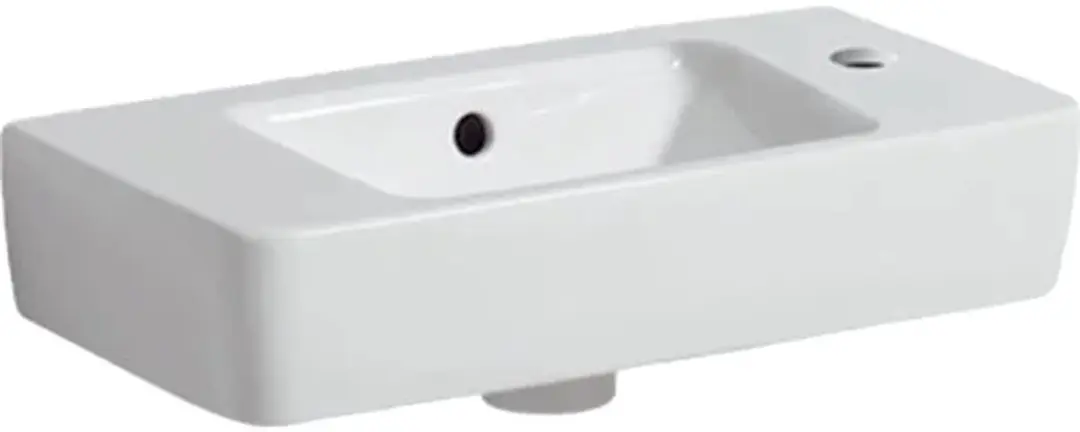 Geberit Renova Compact Wastafel 50cm - Wit - afbeelding 2 van 6