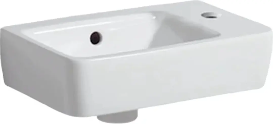 Geberit Renova Compact Fontein 1 KRG R Overloop 40x25x10cm Wit - afbeelding 2 van 6