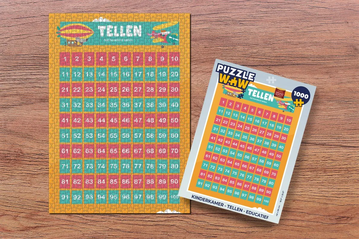 PuzzleWow 1000 Stuks Legpuzzel - Multicolor - Educatief