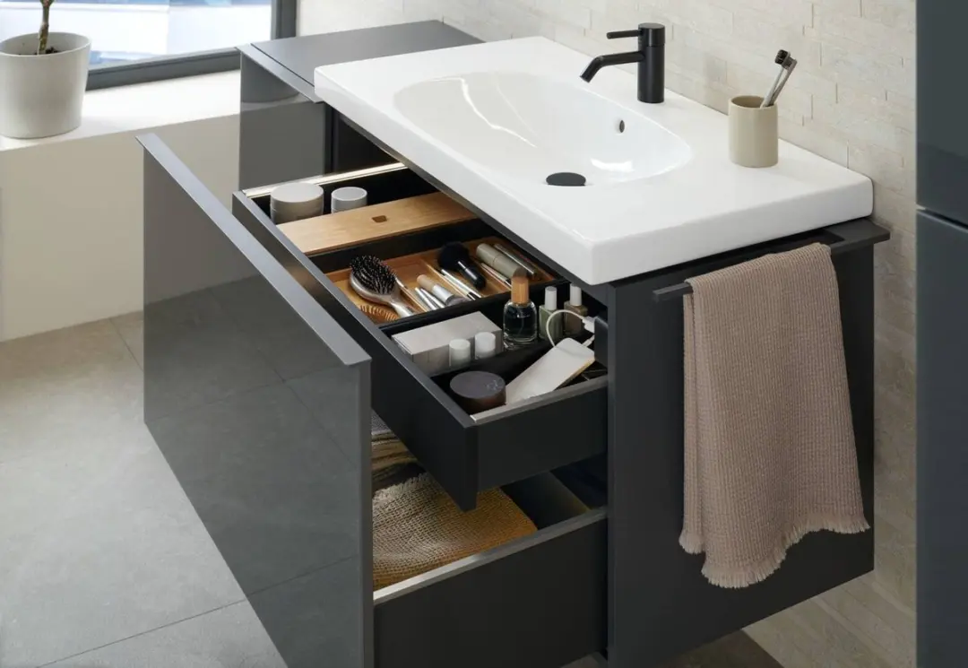 Geberit Acanto Wastafel 90cm Wit - 1 Kraangat - afbeelding 4 van 6