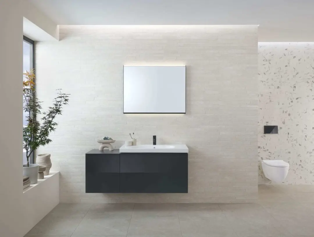 Geberit Acanto Wastafel 90cm Wit - 1 Kraangat - afbeelding 5 van 6