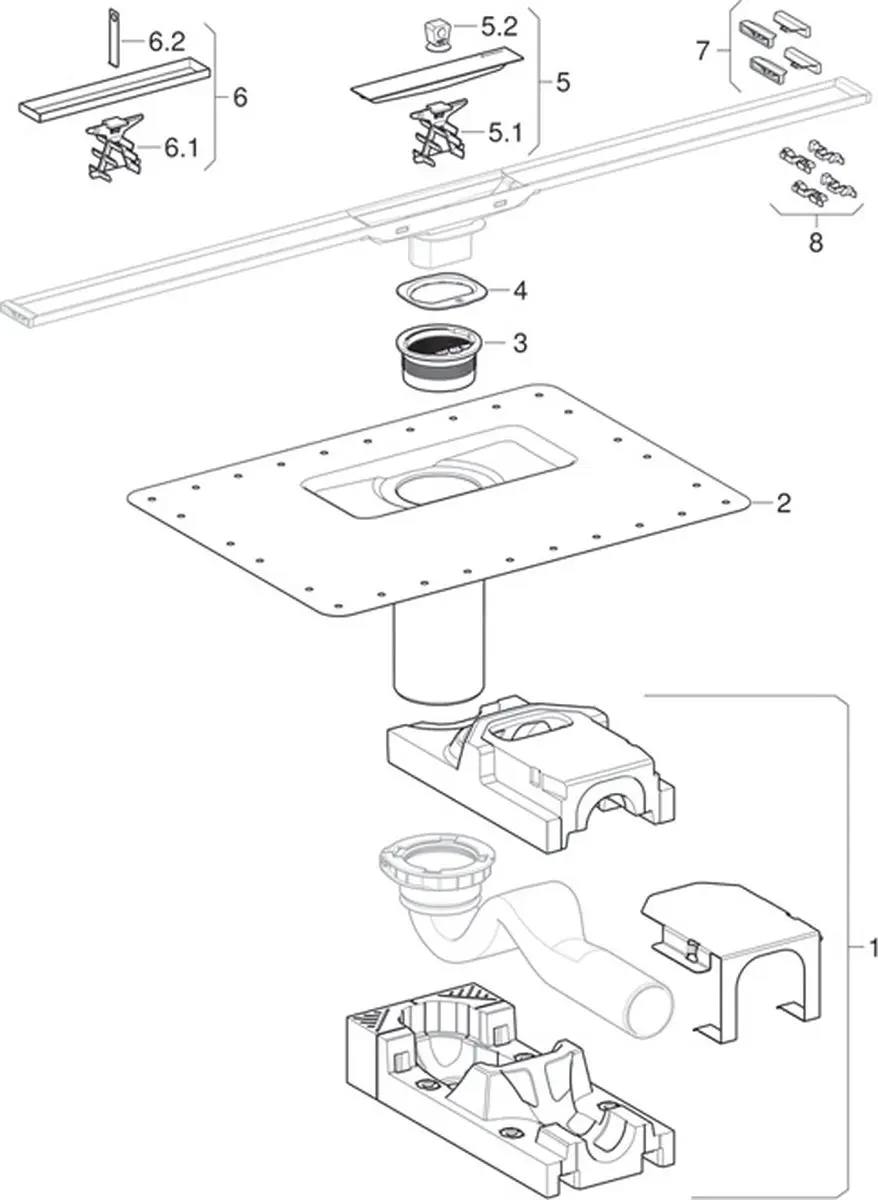 Geberit CleanLine20 Douchegoot 30-160cm RVS - afbeelding 3 van 6