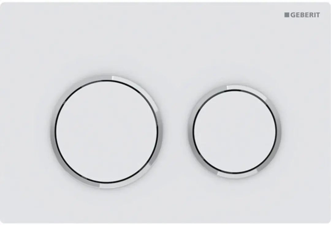 Geberit Omega20 Bedieningsplaat 115.085.JT.1 - Mat wit/glanzend chroom - afbeelding 4 van 6