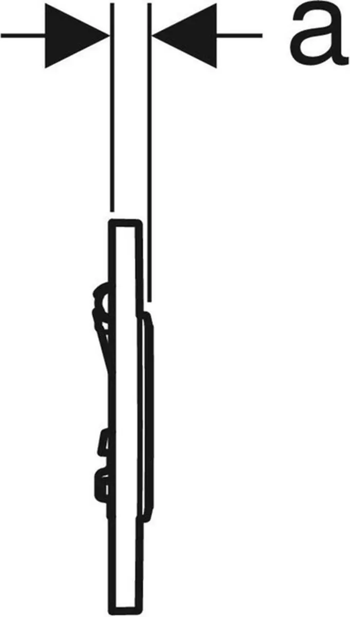 Geberit Type 10 Drukplaat Urinoir - Mat Zwart - afbeelding 2 van 6