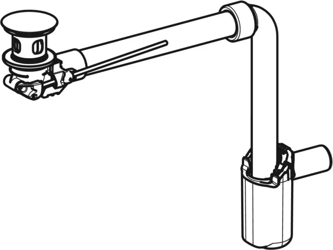 Geberit Wastafelafvoer Hendelbediening D32mm - Chroom - afbeelding 3 van 5