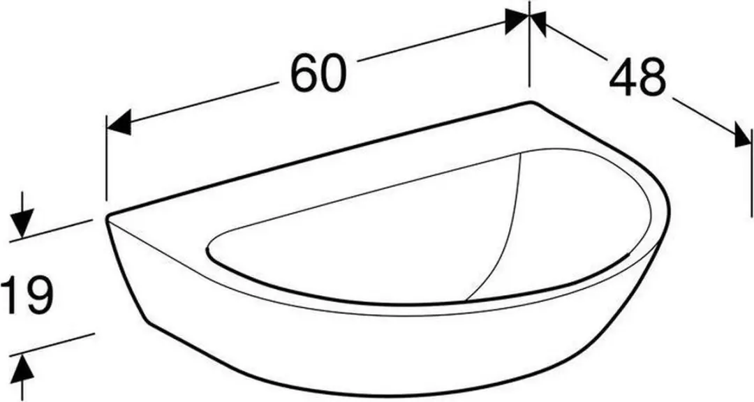 Geberit Renova Spoelbak 60cm - afbeelding 3 van 6