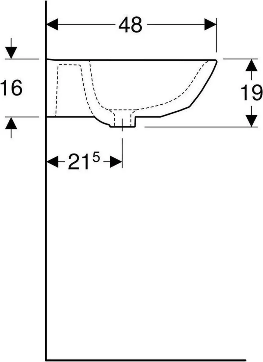 Geberit Renova Spoelbak 60cm - afbeelding 6 van 6