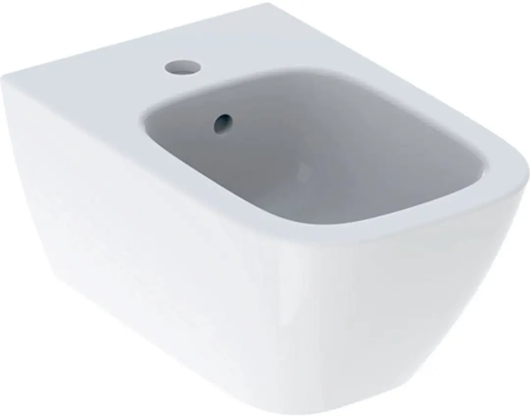 Geberit Smyle wandbidet rechthoekig, gesloten keramiekdesign: D=54cm, overloop=z