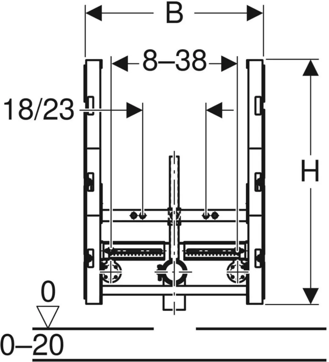 Geberit GIS Montage-element voor bidet - afbeelding 2 van 4