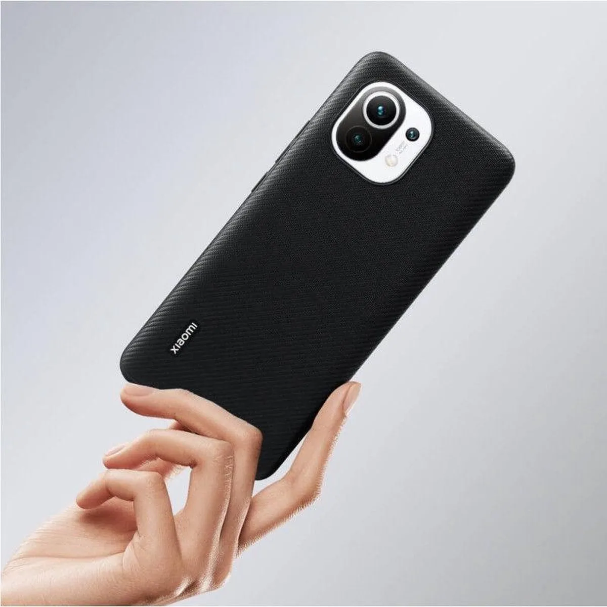 Xiaomi Mi 11 Rugged Vegan Leather Hoesje - Zwart