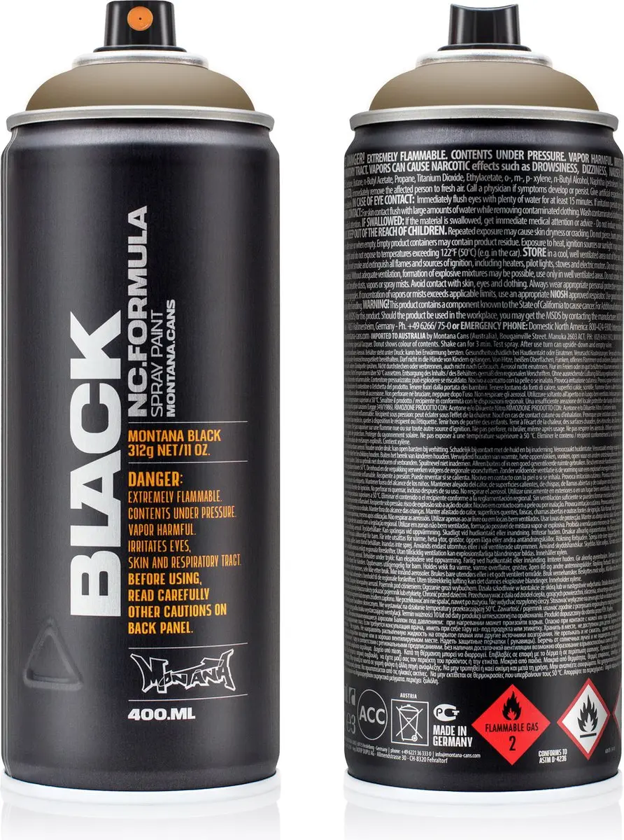 Montana BLACK 6630 Pan spuitbus 400ml