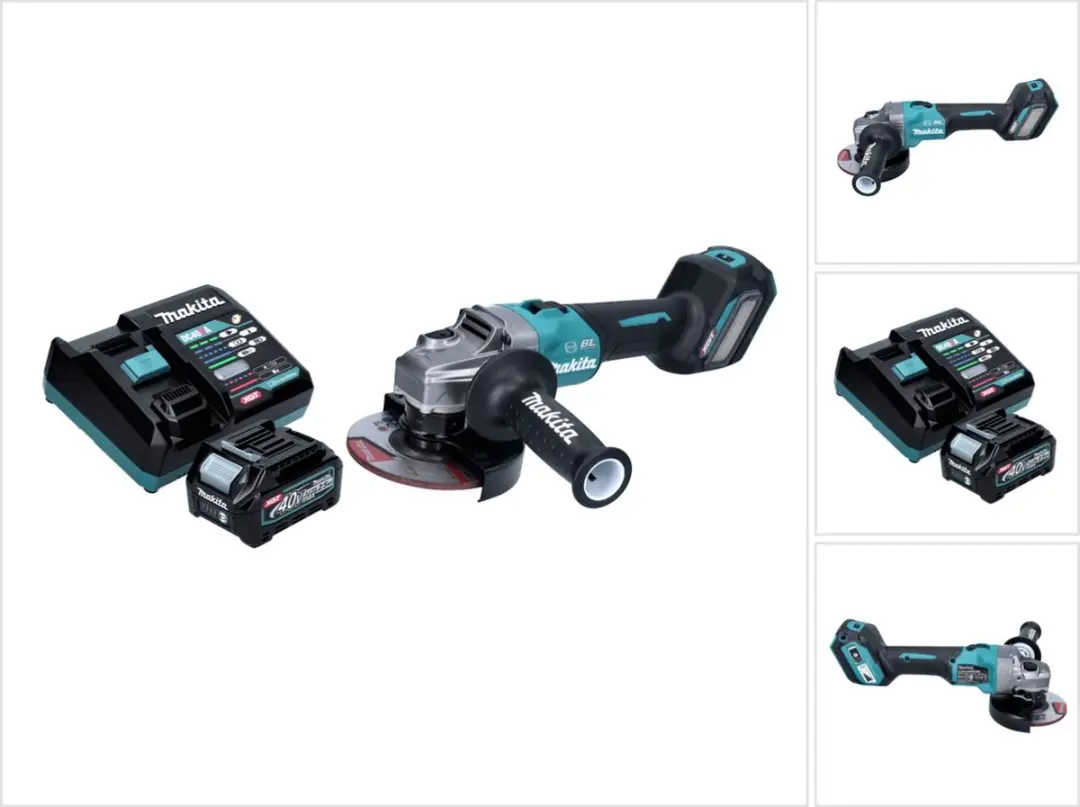 Makita GA 023 GD1 accu haakse slijper 40 V max. 125 mm borstelloos XGT + 1x accu