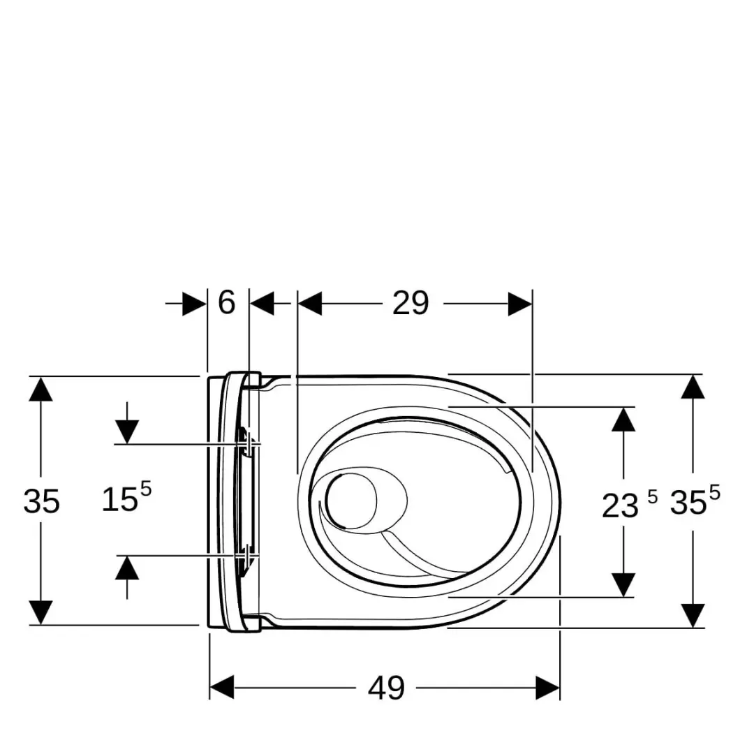 Geberit iCon Wandclosetset Wit - afbeelding 3 van 6