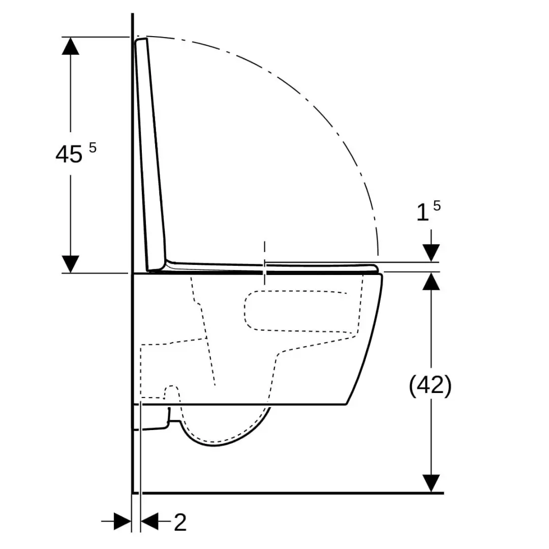 Geberit iCon Wandclosetset Wit - afbeelding 4 van 6