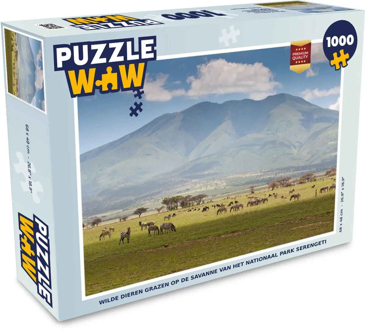 PuzzleWow Wilde Dieren Savanne Legpuzzel 1000 Stuks