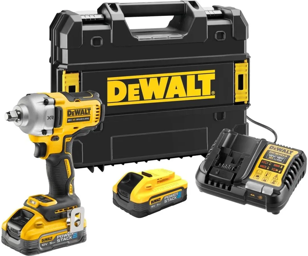 DeWalt DCF891H2T Slagmoersleutel 812Nm 18V XR - 2x Powerstack 5.0Ah - afbeelding 3 van 4