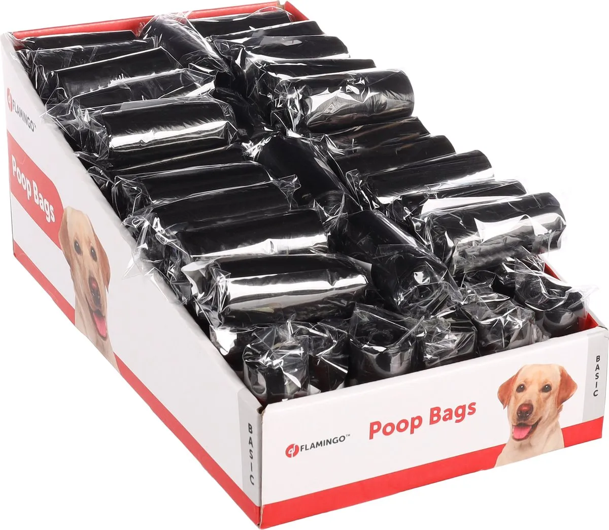 Flamingo Hondenverzorging Poepzakjes Basic - 15 Stuks Zwart