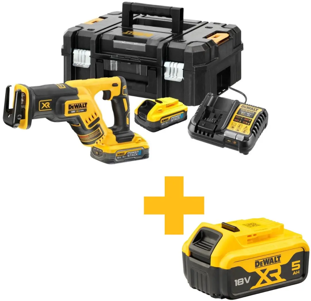 DeWalt DCS367H2T Reciprozaag 18V XR POWERSTACK - afbeelding 2 van 3