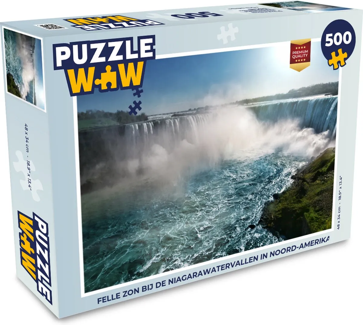 PuzzleWow Legpuzzel Niagarawatervallen 500 Stuks