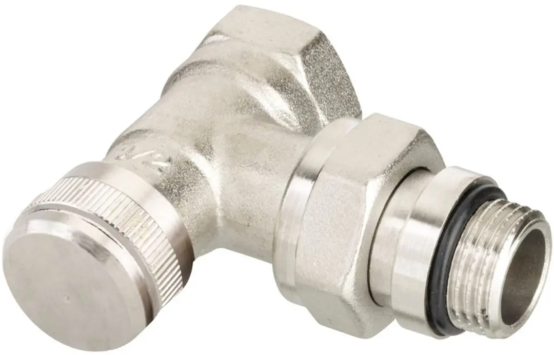 Danfoss Retourkoppeling RLV 15 R 1/2, Hoek, vernikkeld, selbstd, Nippel, 003L034