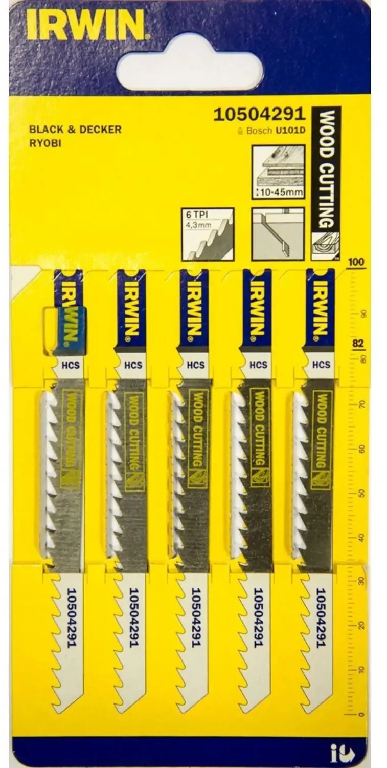 Irwin HCS, 100 mm, 6 TPI, U244D, standaard contour, houtzagen