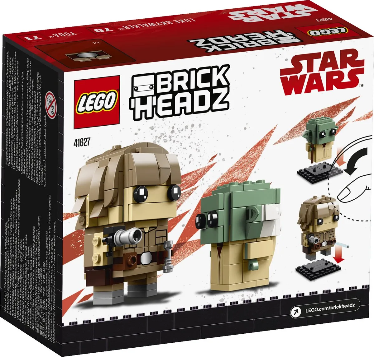 LEGO BrickHeadz Luke Skywalker & Yoda 41627 - 215 Stukken - Meerkleurig - afbeelding 6 van 6