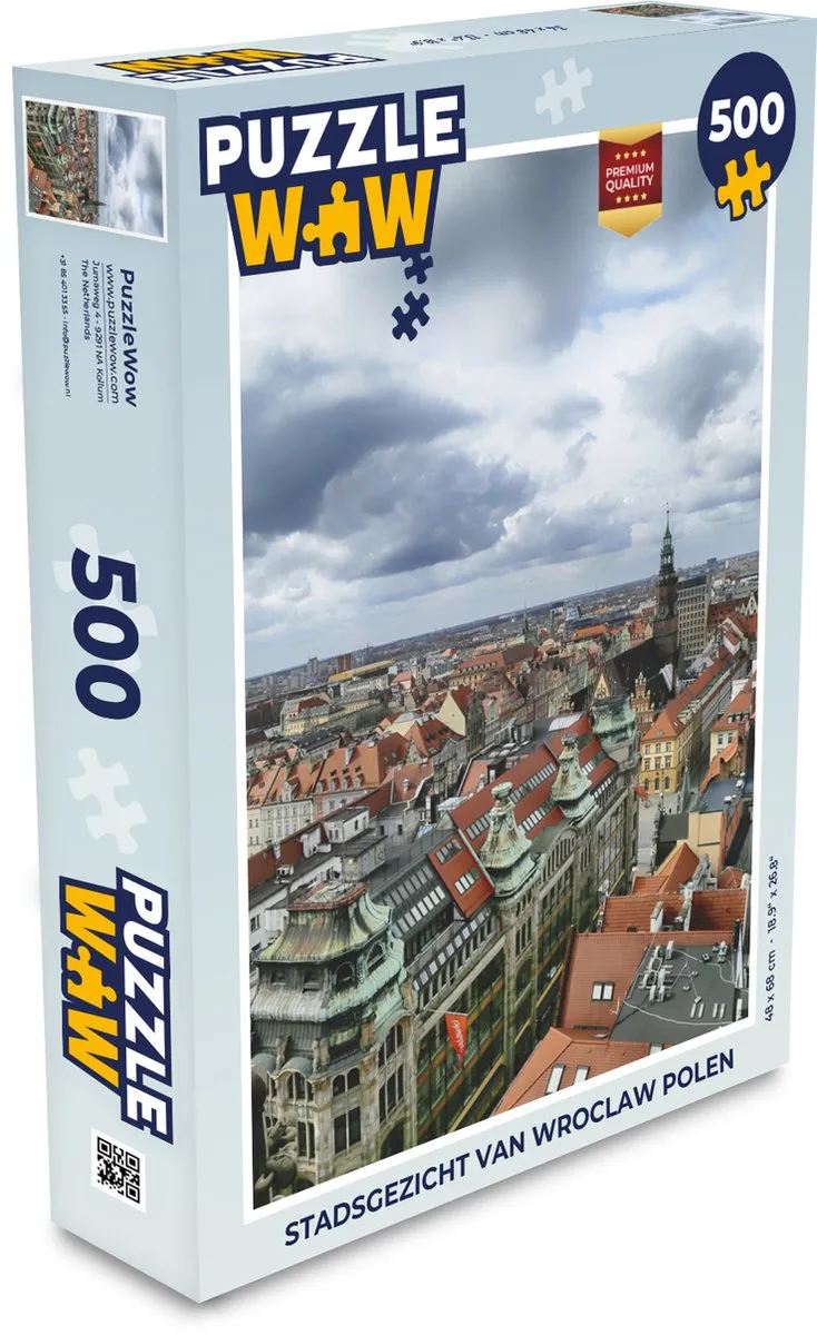 PuzzleWow Legpuzzel Wroclaw Polen 500 Stuks