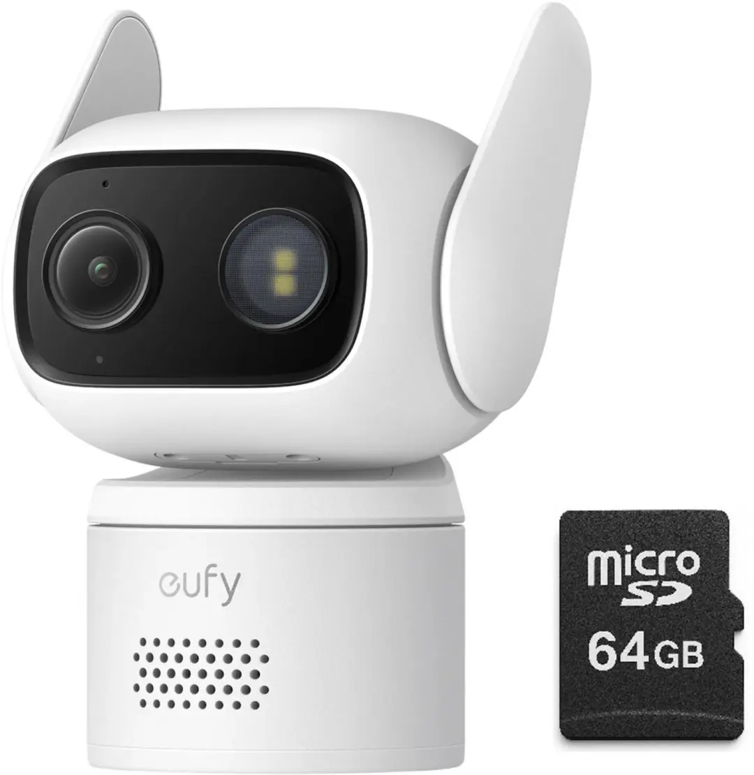 eufy Beveiliging Bedrade Cam C31 - Wit - Kantelbare Beveiligingscamera - Binnen en Buiten + 64GB SD card