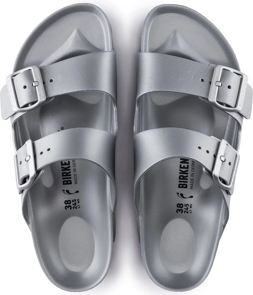 Birkenstock Arizona Slides Zilver - Maat 44 - afbeelding 4 van 6
