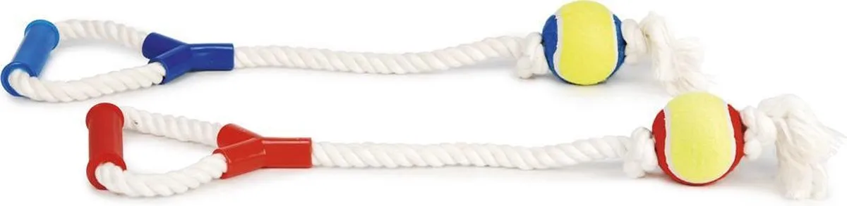 Beeztees Touwtrekker+Tennisbal - Hondenspeelgoed - 60x14x6 cm