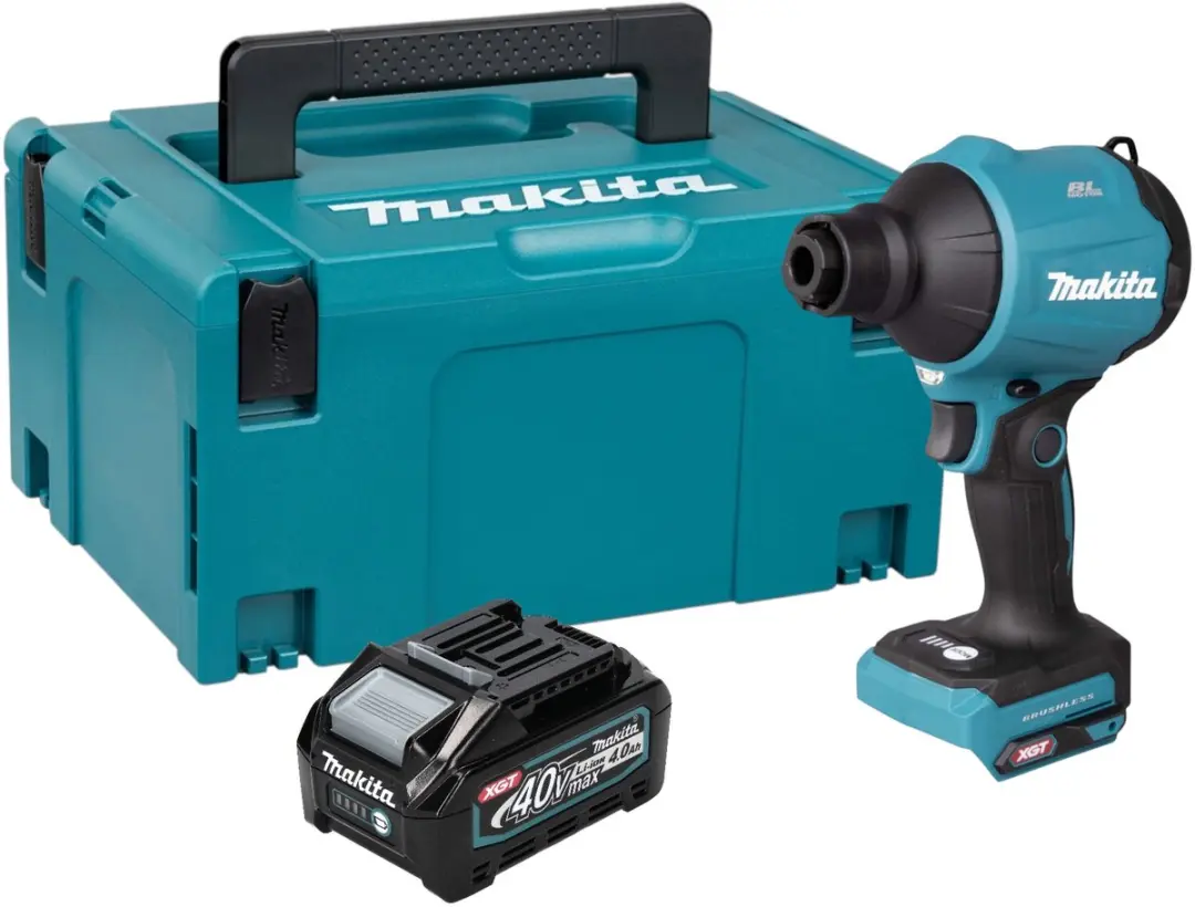 Makita AS 001 GM101 accublazer 40 V max. borstelloos + 1x accu 4,0 Ah + Makpac