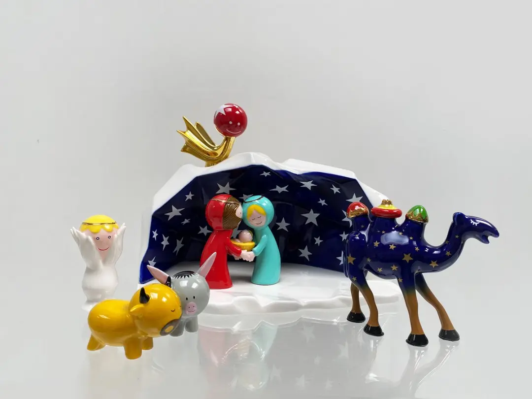 Alessi Happy Eternity Baby Kerststal Multicolor