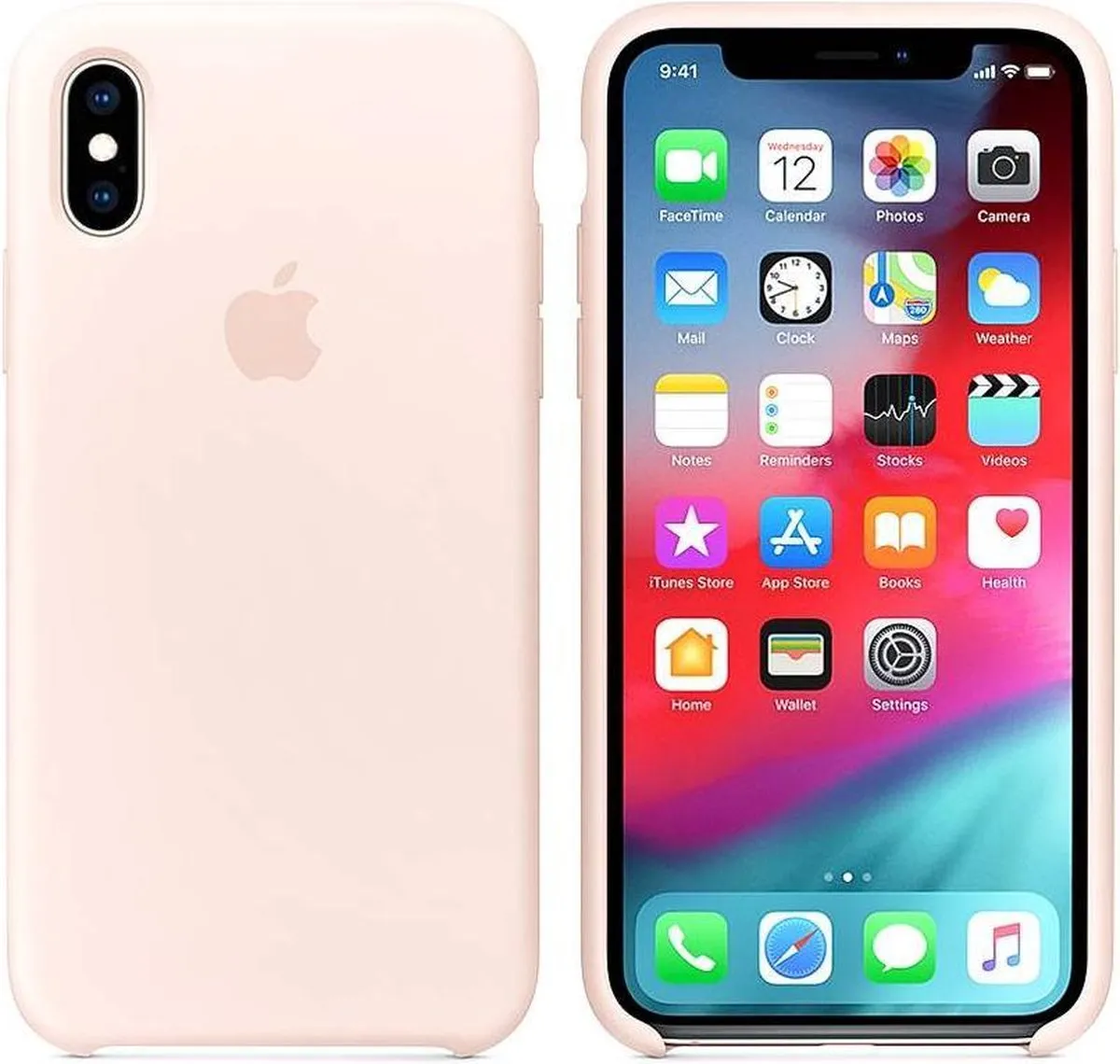 Apple iPhone XS Siliconen Back Cover - Roze - MTF82ZM/A