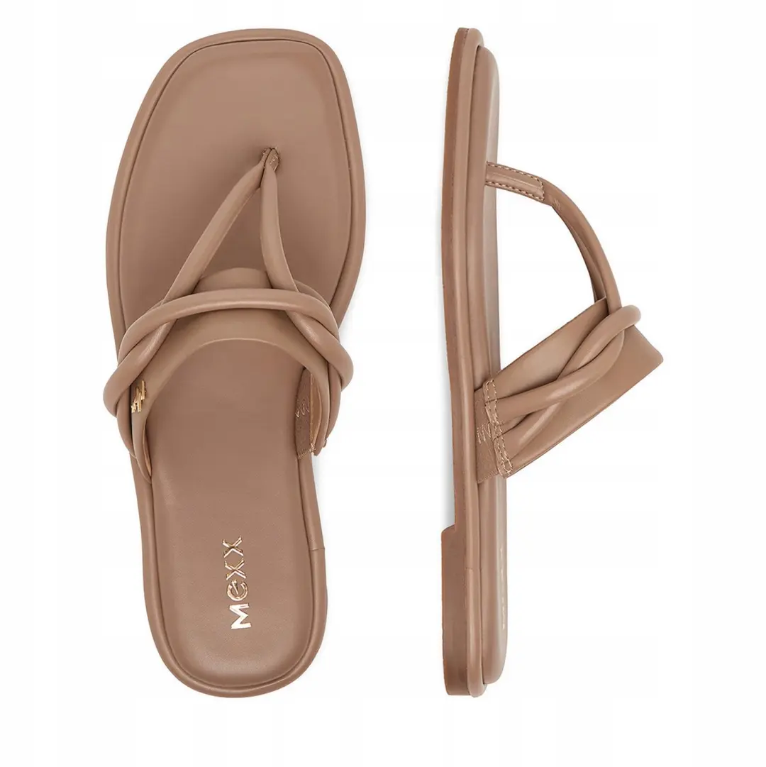 Mexx Dames Slippers Beige Leer