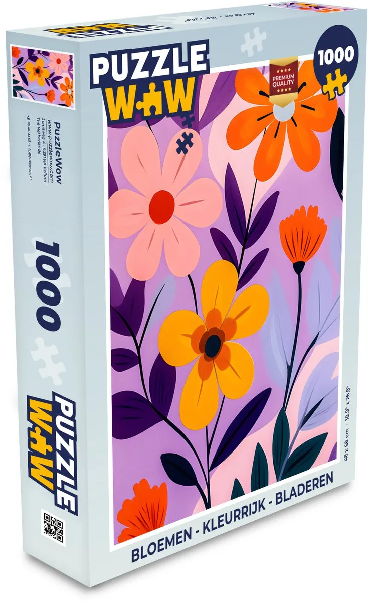 PuzzleWow Bloemen Bladeren Legpuzzel 1000 Stuks