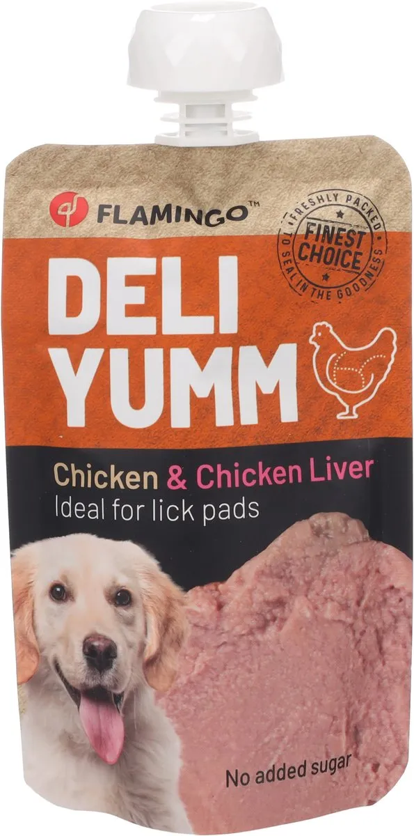Flamingo Deli Yumm Fresh Meat Hondensnack Kip & Lever 90g