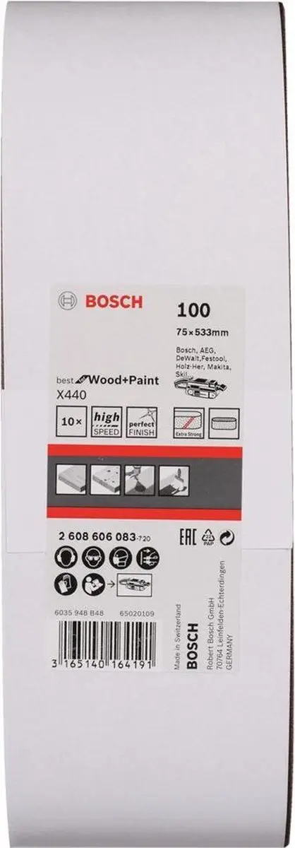 Bosch Schuurband 75x533mm K100