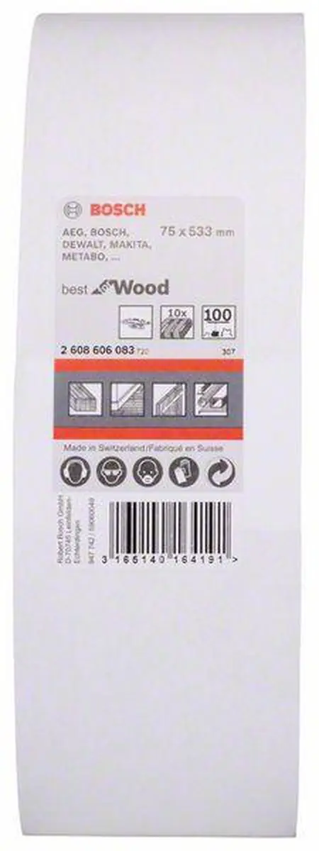 Bosch Schuurband 75x533mm K100 - 10 Stuks - afbeelding 5 van 6