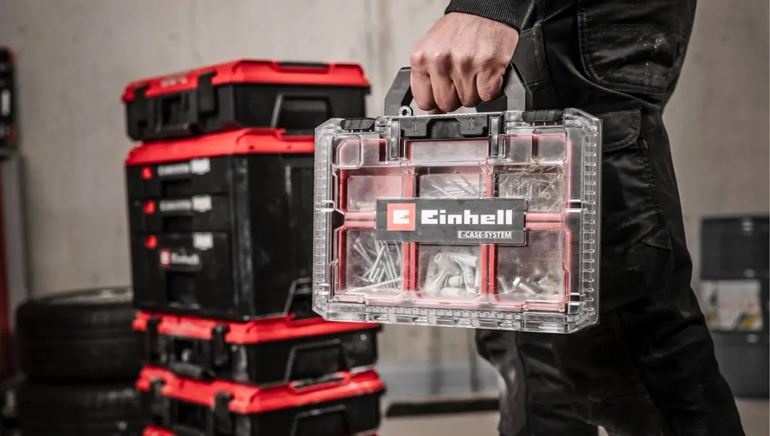 Einhell E-Case Half Size Sorteerbox 4540048 - Rood/Zwart - afbeelding 2 van 6