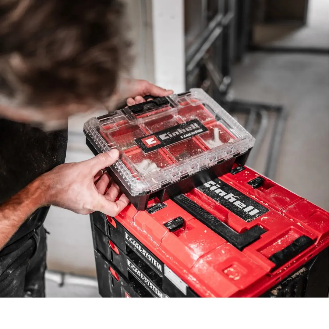 Einhell E-Case Half Size Sorteerbox 4540048 - Rood/Zwart - afbeelding 4 van 6