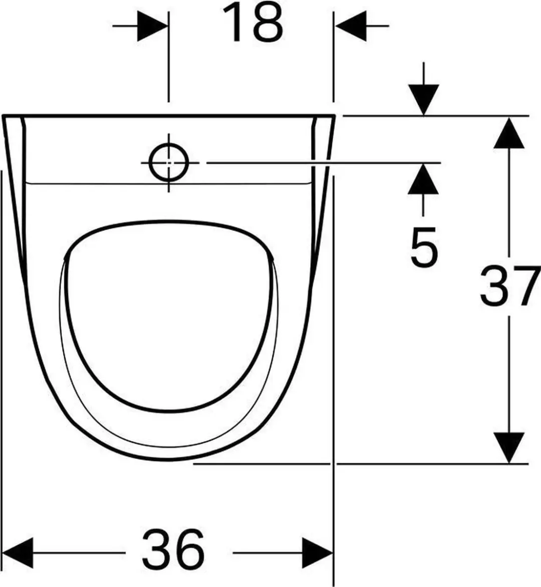 Geberit Renova Urinoirinlaat 235200 - 37cm Wit - afbeelding 3 van 6