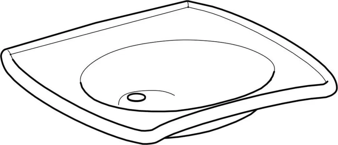 Geberit Vitalis Spoelbak 65x60cm Wit - afbeelding 2 van 6